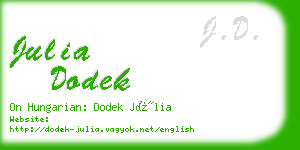 julia dodek business card